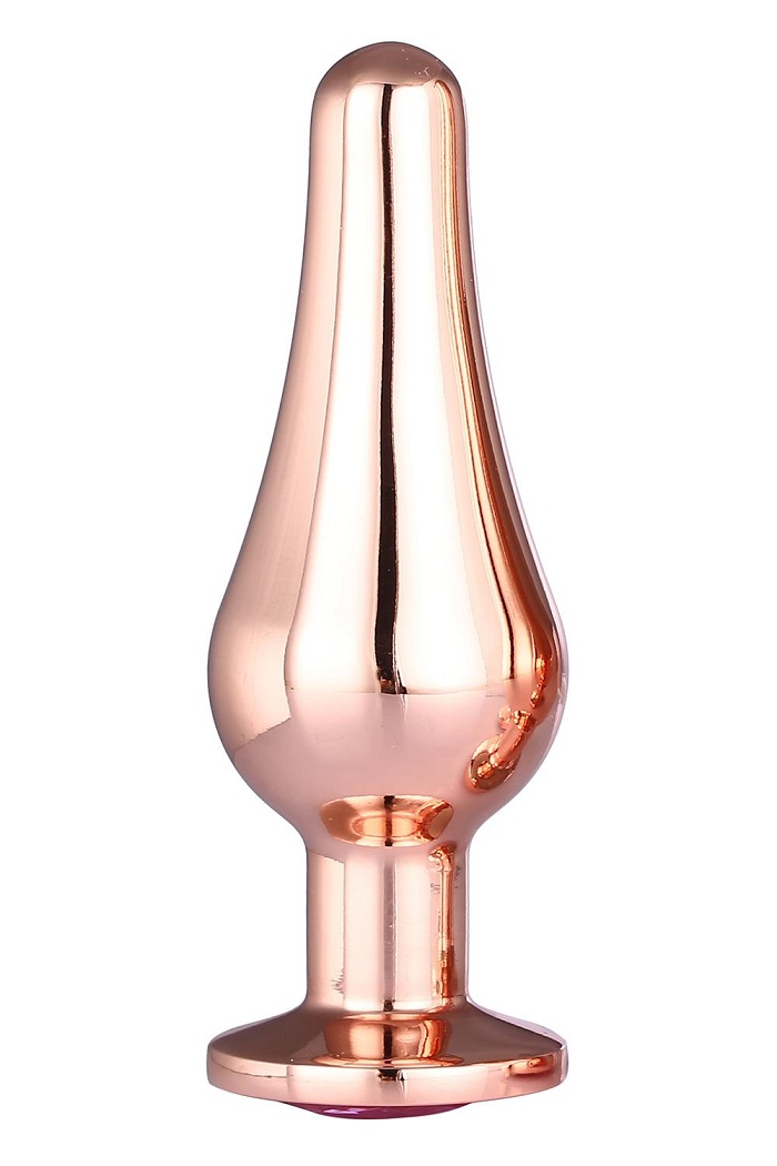 The Gleaming Love collection presents this conical shaped an... Dreamtoys - Gleaming Love Pleasure Plug S - Rose Gold photo-4