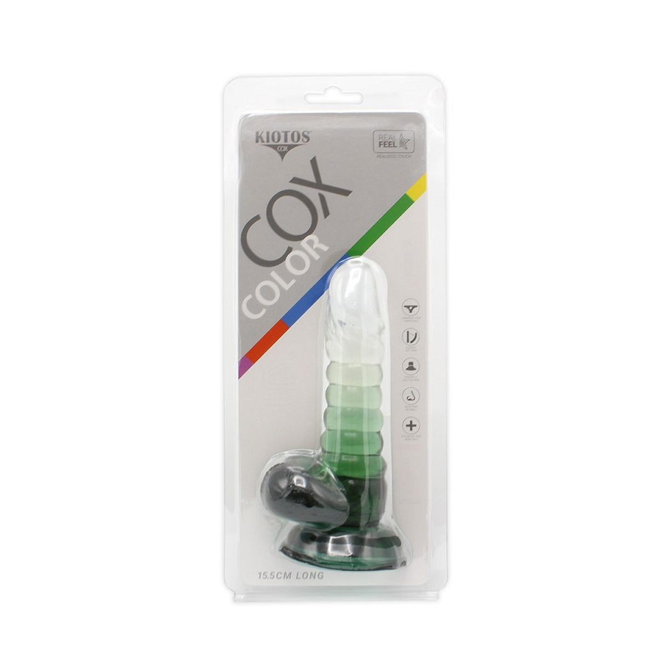 This special transparent dildo has an amazing color mix and ... Kiotos - Spiral Dildo 01 - Green photo-9
