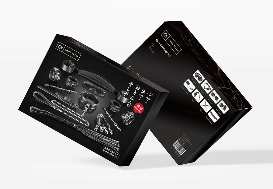 The Temptation, 8 Pieces Bondage Kit is a stunning unity of ... Liebe Seele - Temptation Bondage Kit 8pcs - Black photo-10