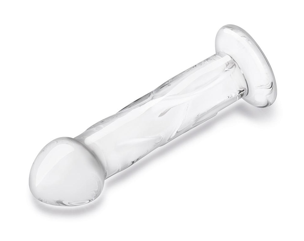 Experience the delightfully sleek sensation of this exquisit... Glas - 6" Realistic Dildo w Veins photo-4