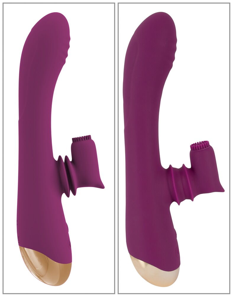 The handy 2 Function Vibrator with Moving Clitoris Tickler f... Javida - Moving 2 Function Vibrator - Purple photo-5
