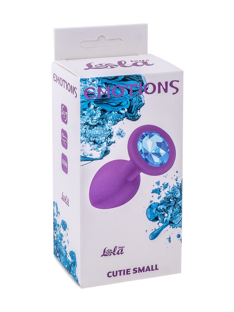 Cone-shaped anal plug, made of hypoallergenic silicone and d... Lola Games - Emotions Anal Plug S - Purple/Blue photo-3