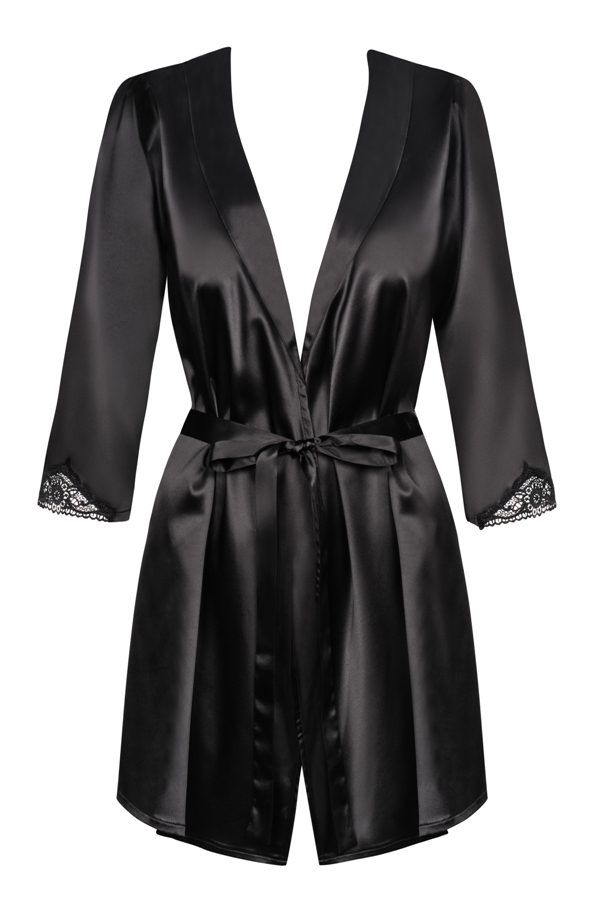 You have black belt, but it doesn’t mean it’s gonna be a fig... Obsessive - Satinia Robe - Black - S/M photo-4