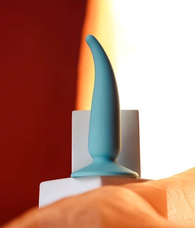 Suction cup allows hands free.
Material: Silicone
Total len... ToDo - Cappy Anal Plug - Blue photo-5