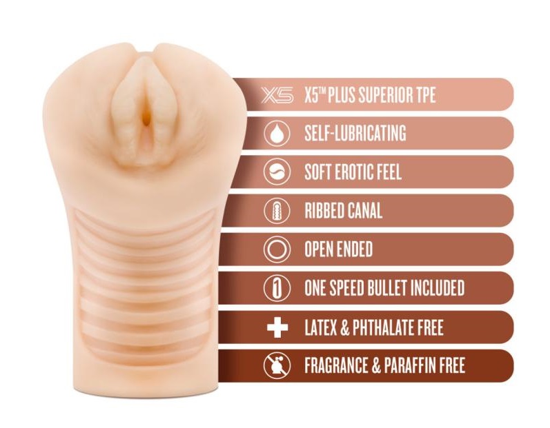 The Soft and Wet Annabella masturbator is made of ultra-soft... M For Men - Annabella Vibro Masturbator photo-5