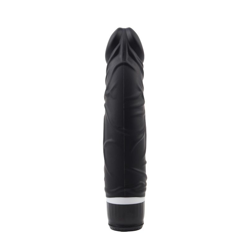 7 speeds, Waterproof, Silky silicone, Phthalates and Latex F... Chisa - Vibrating Thick Realistic Dildo - Black photo-4