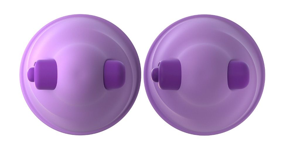 She cupped her breast and placed the Vibrating Nipple Suck-H... Fetish Fantasy - Vibrating Nipple Suck-Hers - Purple photo-2