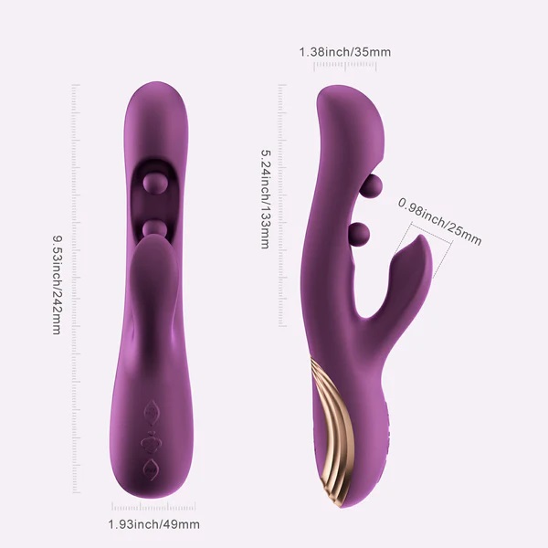 Seamlessly connect and explore customized settings for a per... Honey Play Box - Gem App Sensing Rabbit Vibrator - Purple photo-10