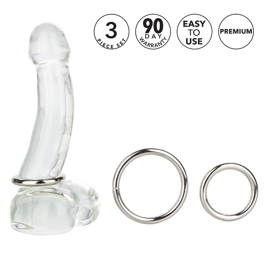 Intensify your orgasmic experiences with the Silver Ring 3 P... CEN - Metal Rings 3 pcs Set - Silver photo-7