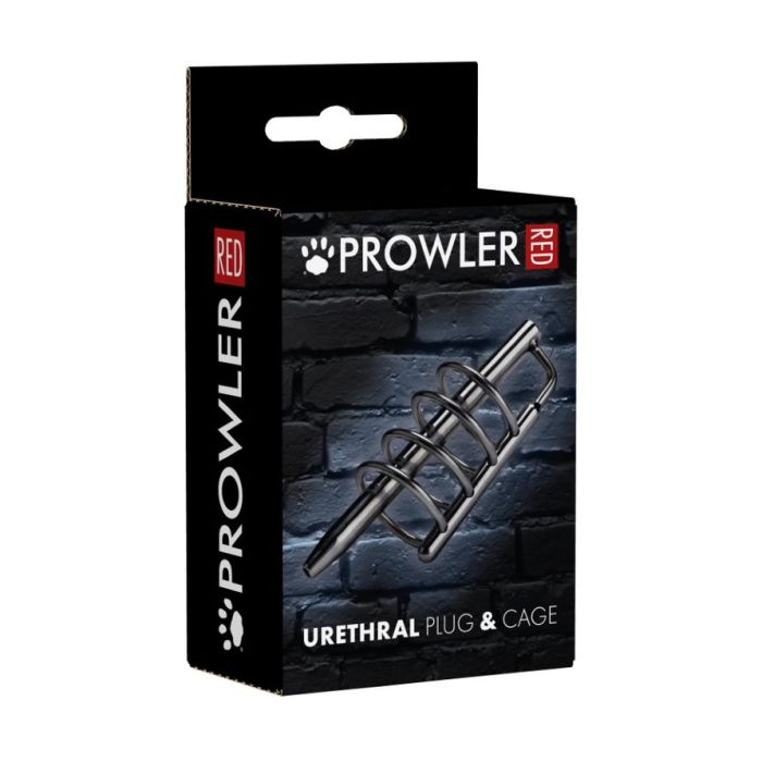 The Prowler Red Urethral Plug and Cage is designed to enhanc... Prowler - Urethral Plug and Cage - Black/Silver photo-3