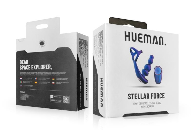 This vibrating and rotating butt plug by Hueman is something... Hueman - Stellar Force Vibro Beads w Cock Ring - Blue photo-9