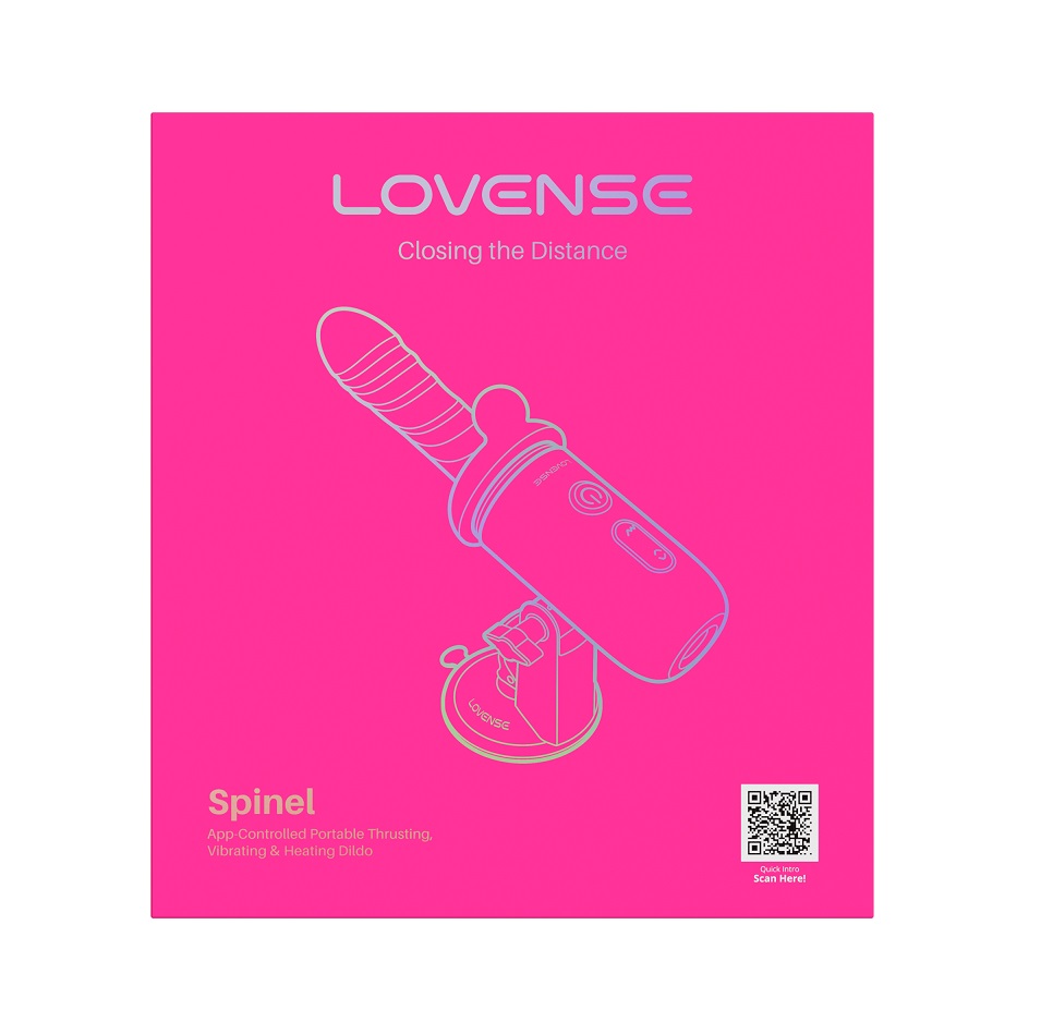 Lovense - Spinel 可APP控推撞抽插加热式按摩棒手持/吸啜底盘 - 粉红色配蓝色 照片-22