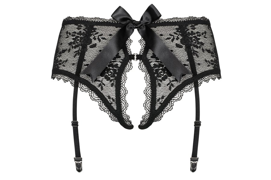 Are you looking for sexy, feminine garter belt which will be... Obsessive - Behindy Garter Belt - Black - S/M photo-8
