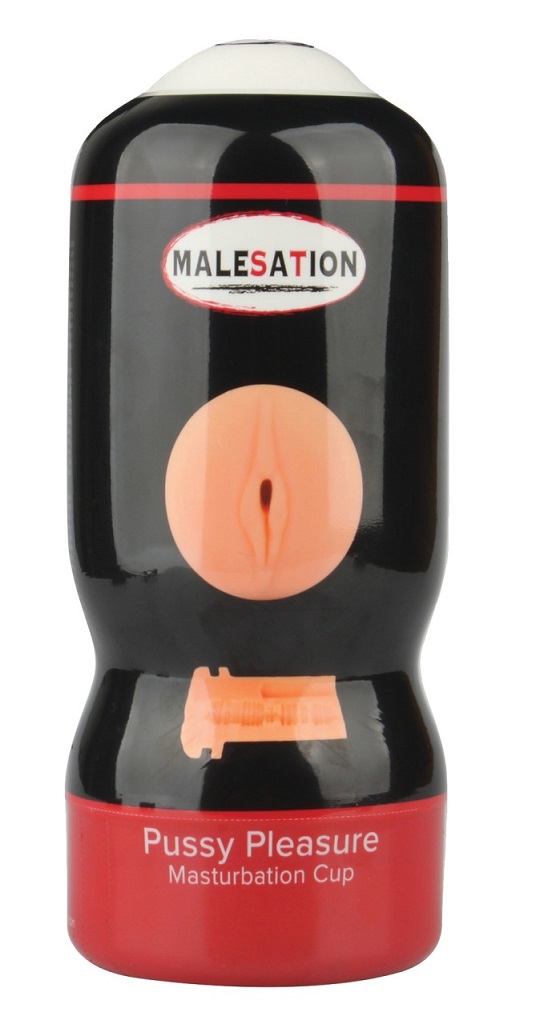 Easy-to-use masturbator in a modern design: its handy outer ... Malesation - Pussy Pleasure Cup Masturbator - Black photo-4