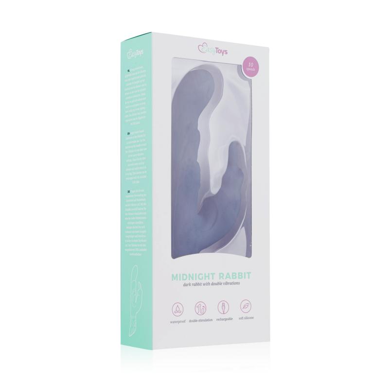 Stimulate all your sensitive spots at the same time with the... Easytoys - Midnight Rabbit Vibe - Blue photo-9