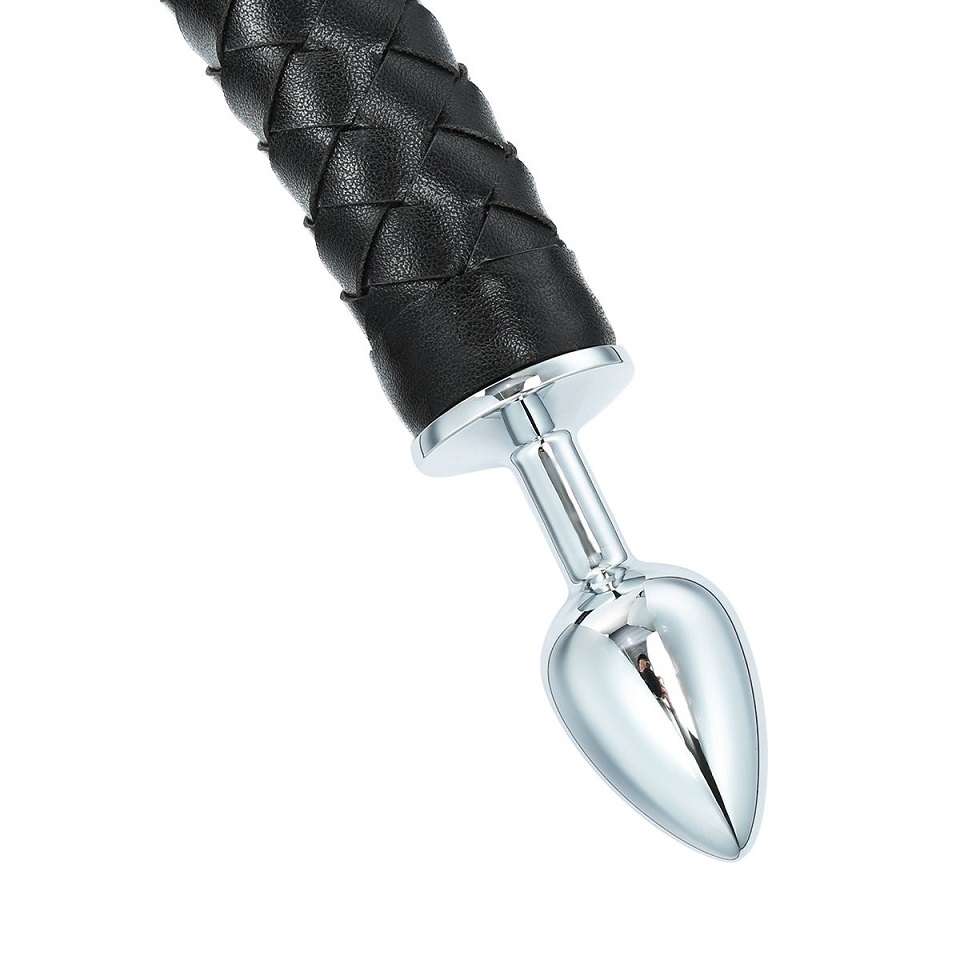 Introducing our Pu-Leather Devil Tail with Buttplug and Weav... Kiotos - Devil Tail Anal Plug - Black photo-5