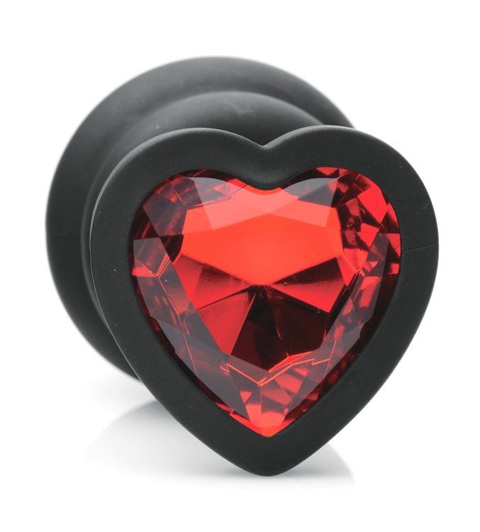 Some have said that the way to the heart of a man is through... Mistress - Heart Gem Silicone Anal Plug Set - Black photo-4