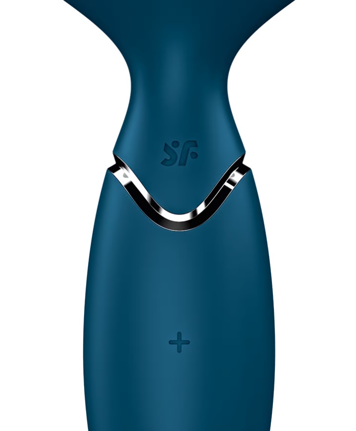 With the Satisfyer Mini Wand-er made of silicone, you can st... Satisfyer - Mini Wand-er Massager - Blue photo-3