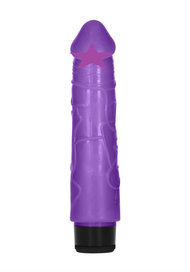 With its impressive insertable length of 17.5 cm (6.8&qu... GC - 8" Thick Vibro Dildo - Purple photo-2