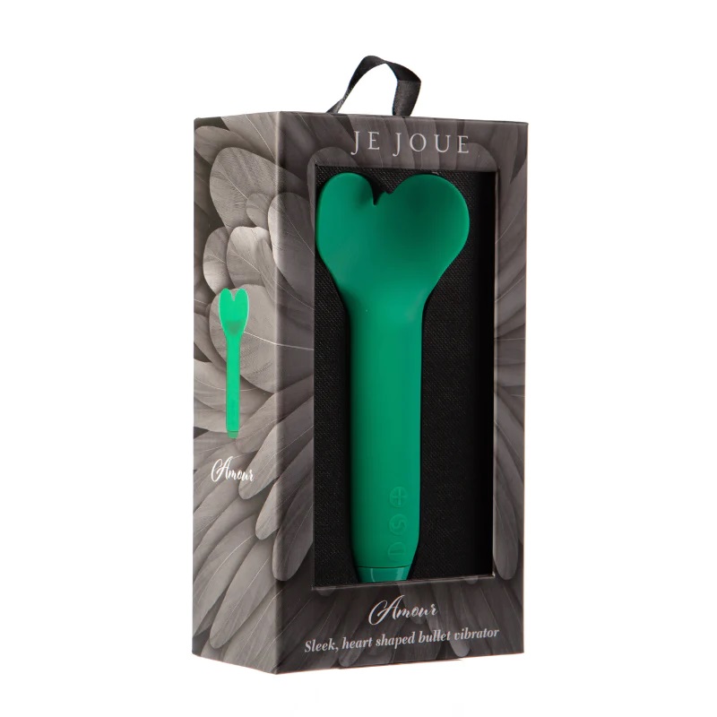 Meet Amour, a heart-shaped tip bullet that gives playful, fl... Je Joue - Amour Bullet Vibrator - Green photo-7
