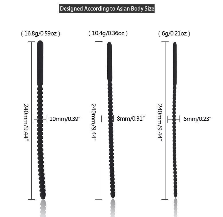 Ribbed urethral plug for additional stimulation
Easy to cle... MT - Threaded Urethral Plug M - Black photo-13