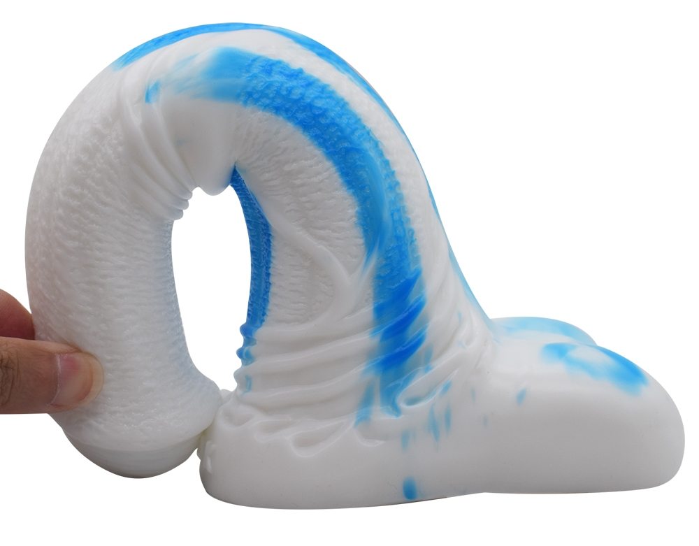 Huge horse dildo &n... FAAK - Horse Dildo - White/Blue photo-3