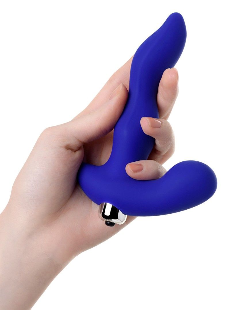 Stroman prostate massager with vibro bullet, anatomical shap... ToDo - Stroman Vibro Prostate Massager - Blue photo-2