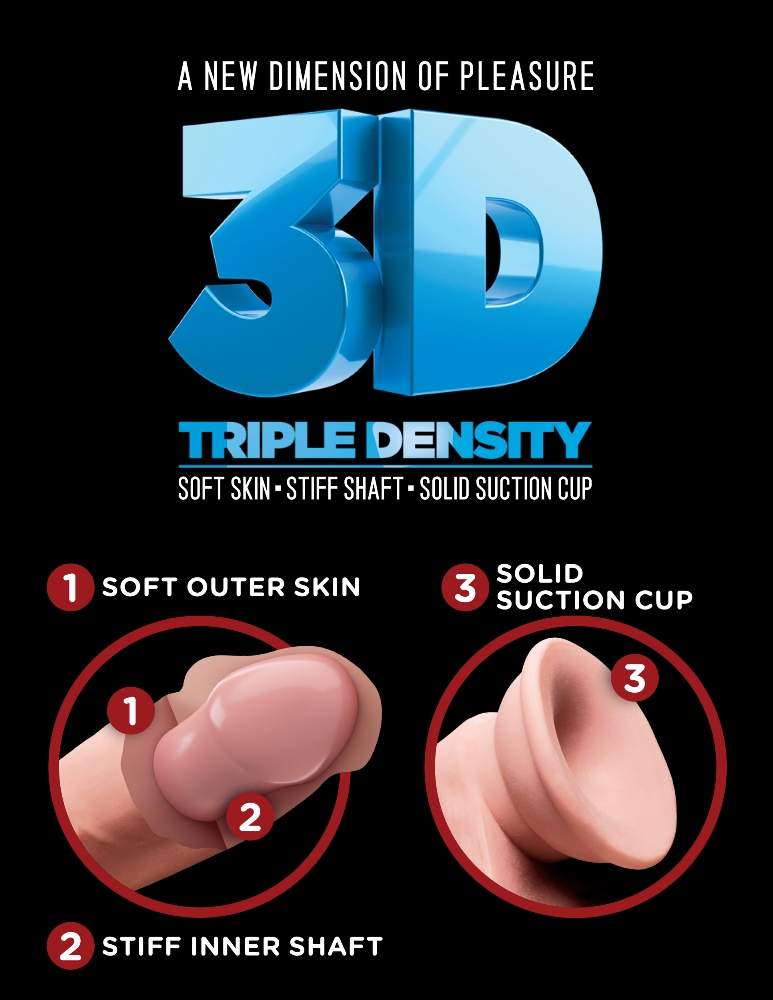 The King Cock Plus 6.5" Triple Density Cock with Balls ... King Cock - Triple Density w Balls 6.5" - Flesh photo-4