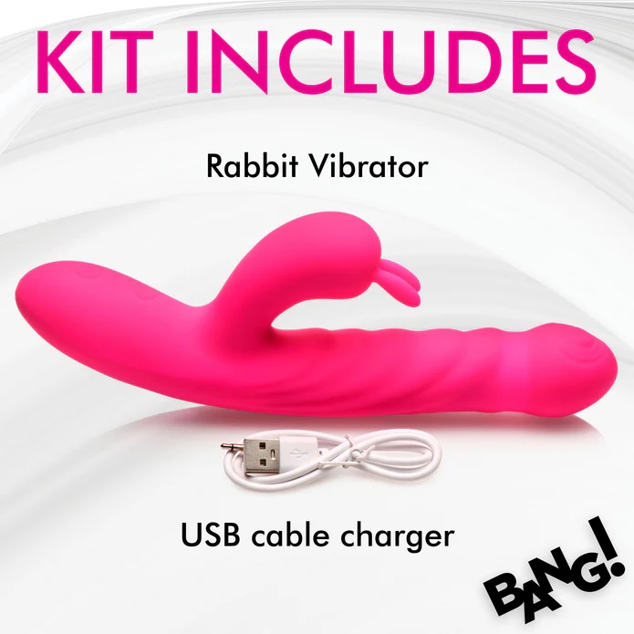 This rabbit vibe will make you jump up and down for joy once... Bang! - Thrusting Licking Vibro Rabbit - Pink photo-8