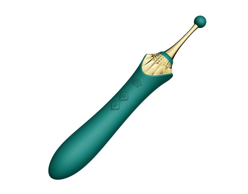 The name of Bess comes from Egyptian God Bastet, who is the ... Zalo - Bess APP Dual Vibrator - Turquoise Green photo-3
