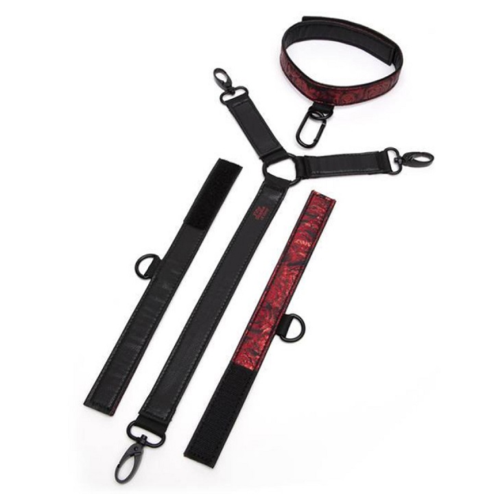 In celebration of a decade of erotic discovery and fulfillme... Fifty Shades of Grey - Sweet Anticipation Collar w Cuffs - Red photo-3