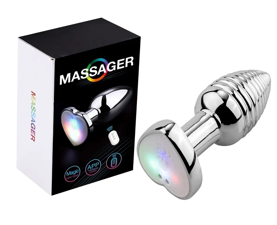 Heart base glowing anal plug can be controlled with the incl... MT - Glow Heart App Vibro Plug S photo-11