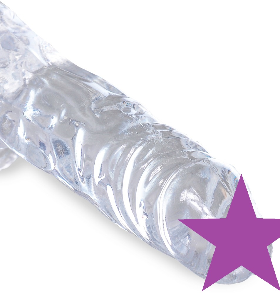 The King Cock Clear 4 in. Dildo combines a translucent dildo... King Cock - 4" Cock w Balls - Clear photo-2