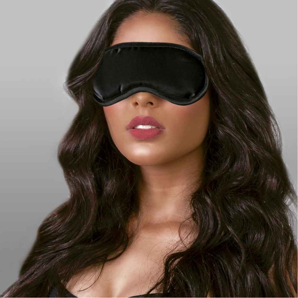 The best way to enhance all your senses at once is wearing a... Secret Play - Satin Blinfold - Black photo-2