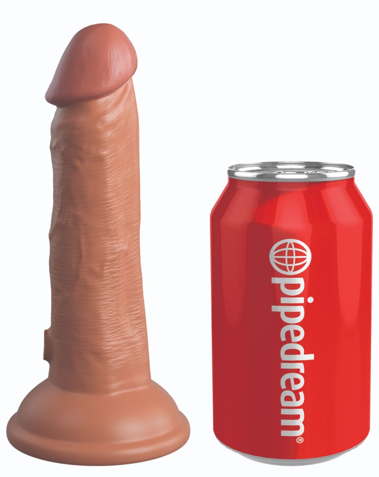 The King Cock Elite silicone dildo is made from high-quality... King Cock - 6" Elite Cock - Caramel photo-6