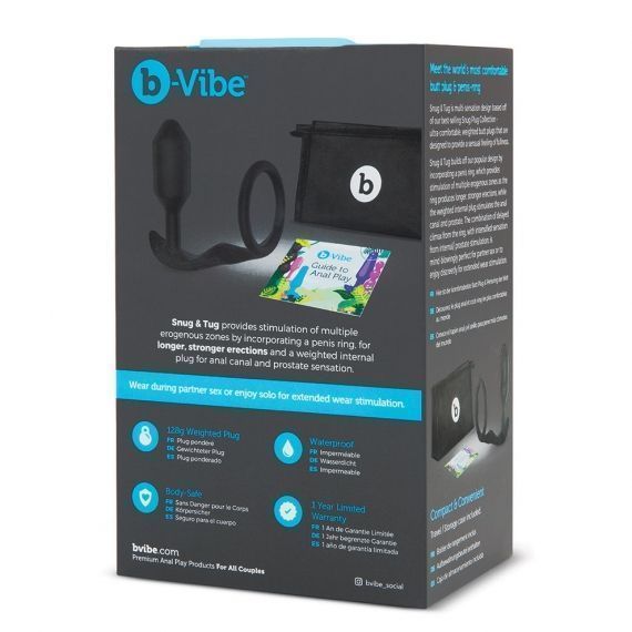 Stimulate multiple erogenous zones with the new b-Vibe Snug ... B-Vibe - Snug Plug & Tug Ring - Black photo-11
