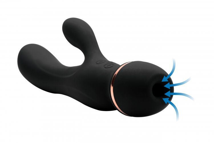 This double-sided pleasure tool provides supreme ecstasy in ... Inmi - Shegasm Supreme 3-in-1 Silicone Stimulator - Black photo-6