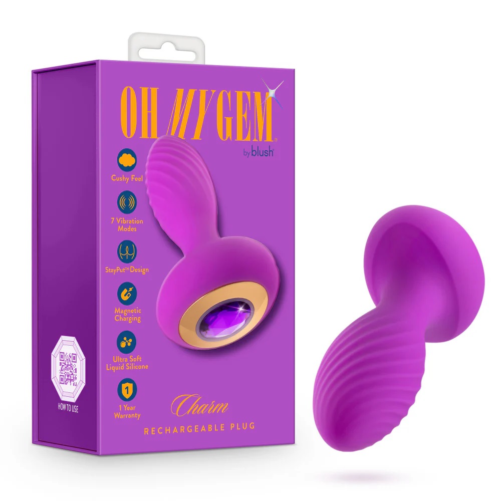 Channel your most passionate desires with the Oh My Gem Char... Oh My Gem - Charm Vibro Plug - Amethyst photo-12