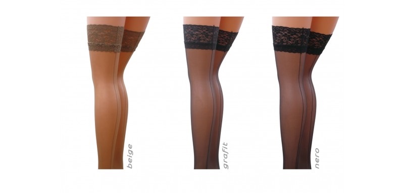 Live amazing experiences and feel like a goddess with this s... Passion - ST022 Stockings - Grafit - 3/4 photo-4