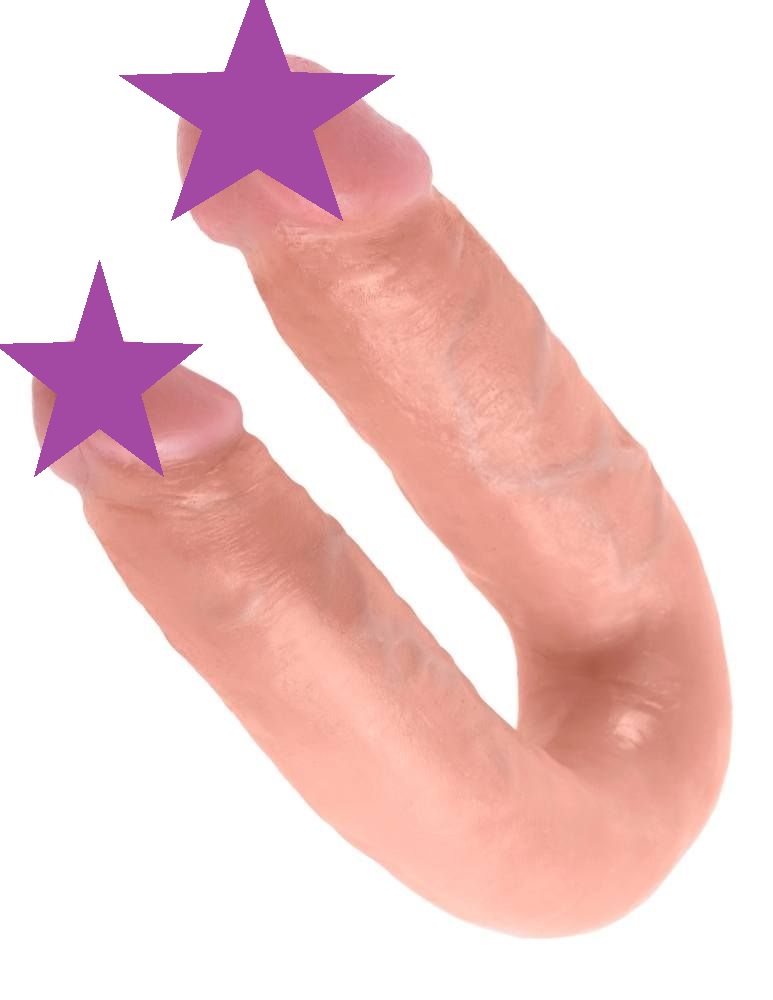 Do you want your first dildo to look and feel just like the ... King Cock - Cock U-Shape Double Trouble M - Flesh photo-2