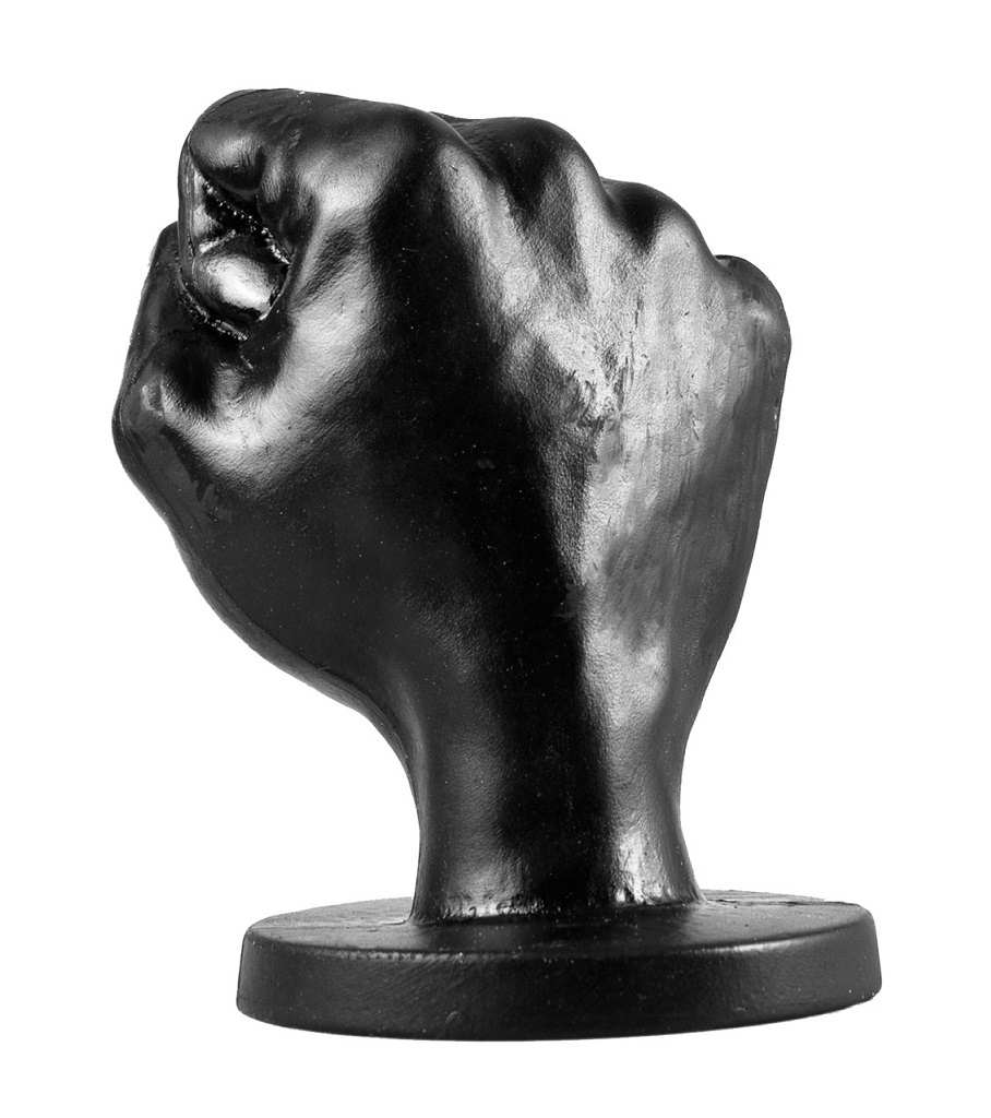 This buttplug All Black is shaped like a fist and provides t... All Black - Fist Dildo M - Black photo-3