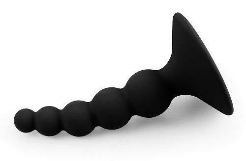 Explore the pleasure of anal play with this small beaded but... Lovetoy - Lure Me Beaded Anal Plug - Black photo-3