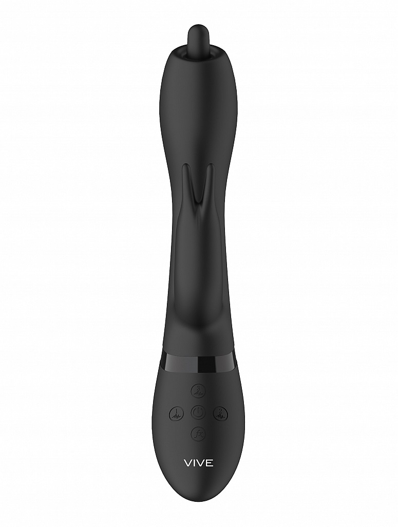 NILO silicone G-spot rabbit boasts a 10 function, 360 degree... Vive - Nilo Pinpoint Rabbit Vibrator - Black photo-4