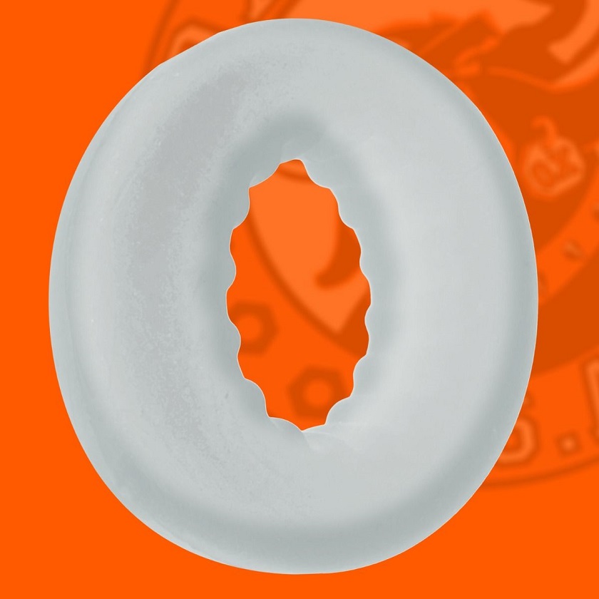 AXIS comfort cockring with inner ribs for a grippier bigger ... Oxballs - AXIS Rib Griphold Cockring - Clear Ice photo-2