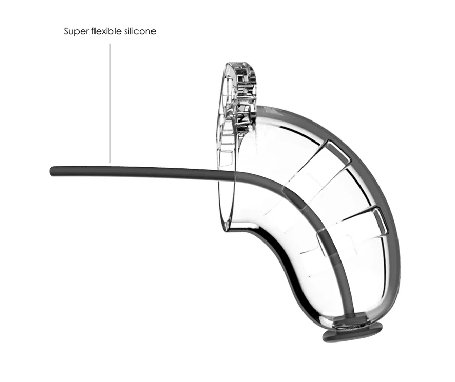 This specific model is equipped with a urethral sounding dil... ManCage - Chastity Cage w Urethral Sound #15 - Clear photo-3