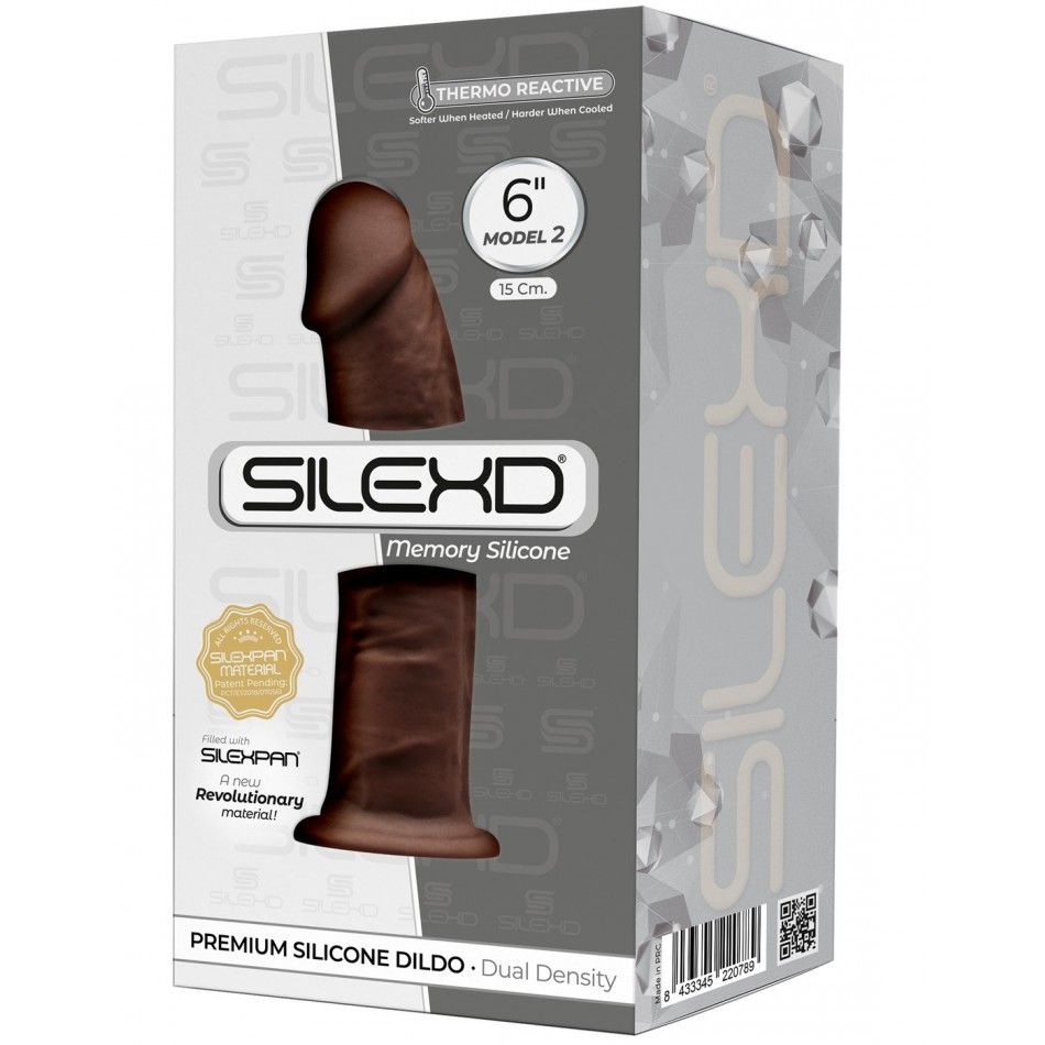 SilexD offers a variety of dildos with a silicon of extraord... Silexpan - 6'' Dual Destiny Premium Silicone Dildo - Brown photo-3