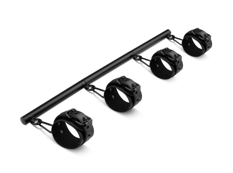 With this kinky spreader bar, you'll be fully prepared f... Bedroom Fantasies - Spreader Bar - Black photo-7