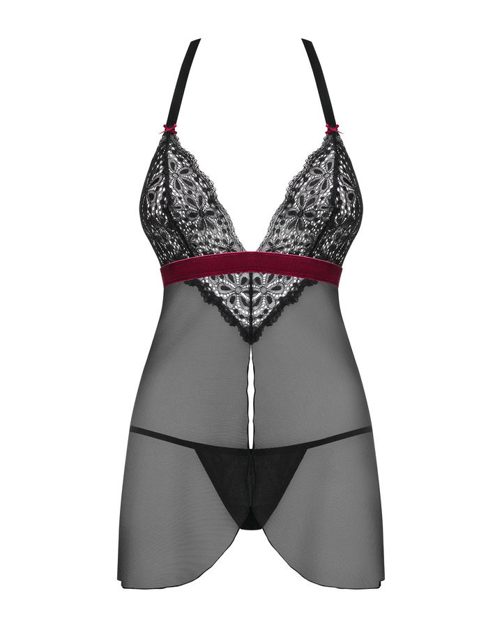 Do you like to emphasize your sex appeal? You’ll look even s... Obsessive - Rossita Babydoll - Black - L/XL photo-5