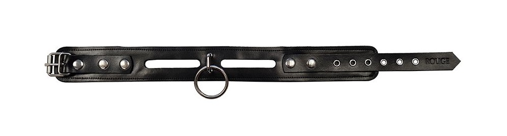 This fashion collar is perfect for any occasion, whether you... Rouge - Leather Fashion Bondage Collar photo-3