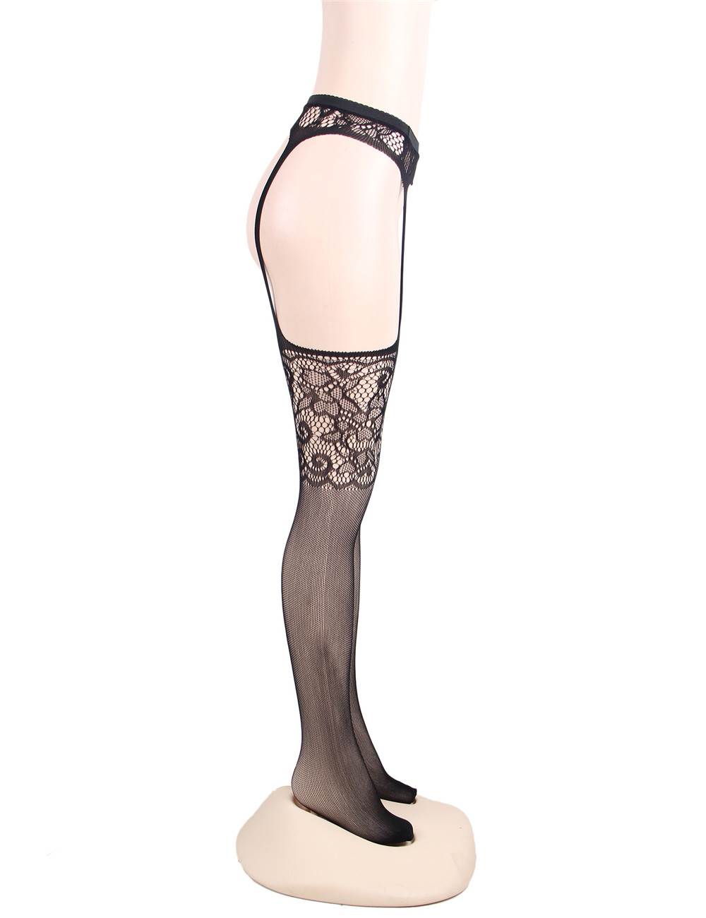 Seamless suspender black stocking
Material  ... Ohyeah - Suspender Stocking - Black - M photo-5